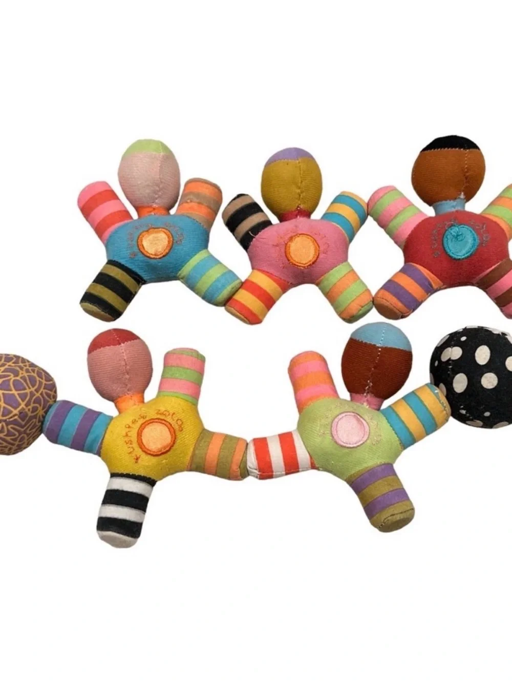 Kushies Zolo Magnetic Circus Acrobats Sensory Play 8pc Toy Stacking Dolls  +Bag